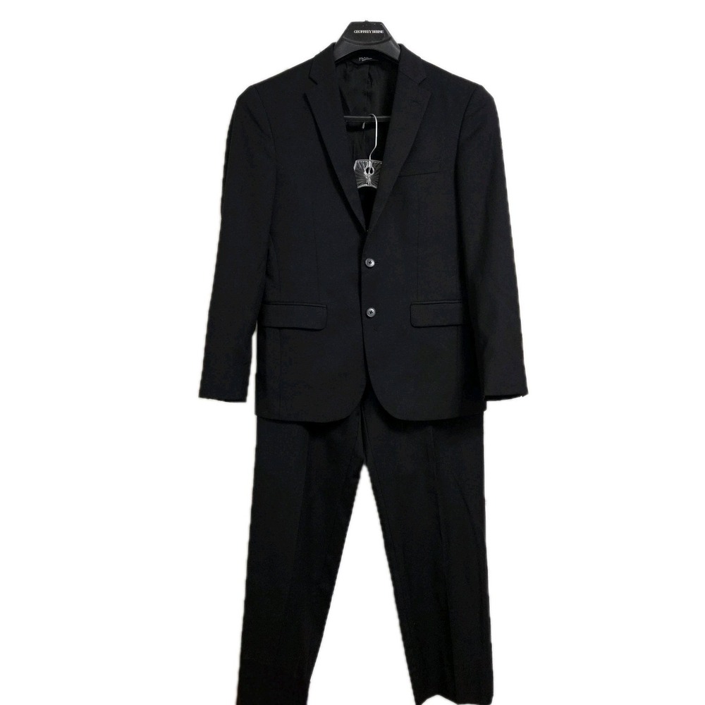 Jos A Bank Black Traveler Suit Mens 38S - Waist 32x28 Classic 100% Wool Preppy